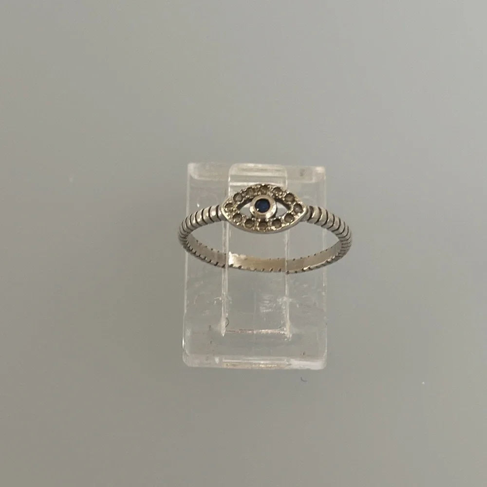 925 silver evil eye 🧿 ring with rhinestones